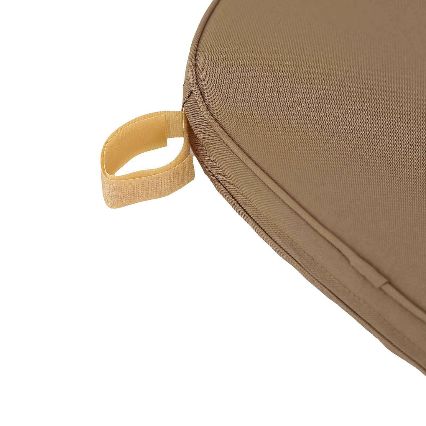 Chiavari Chair Cushion with 1.5" Thick Memory Foam and Ties Taupe - Stylish Removable Cover for Comfort