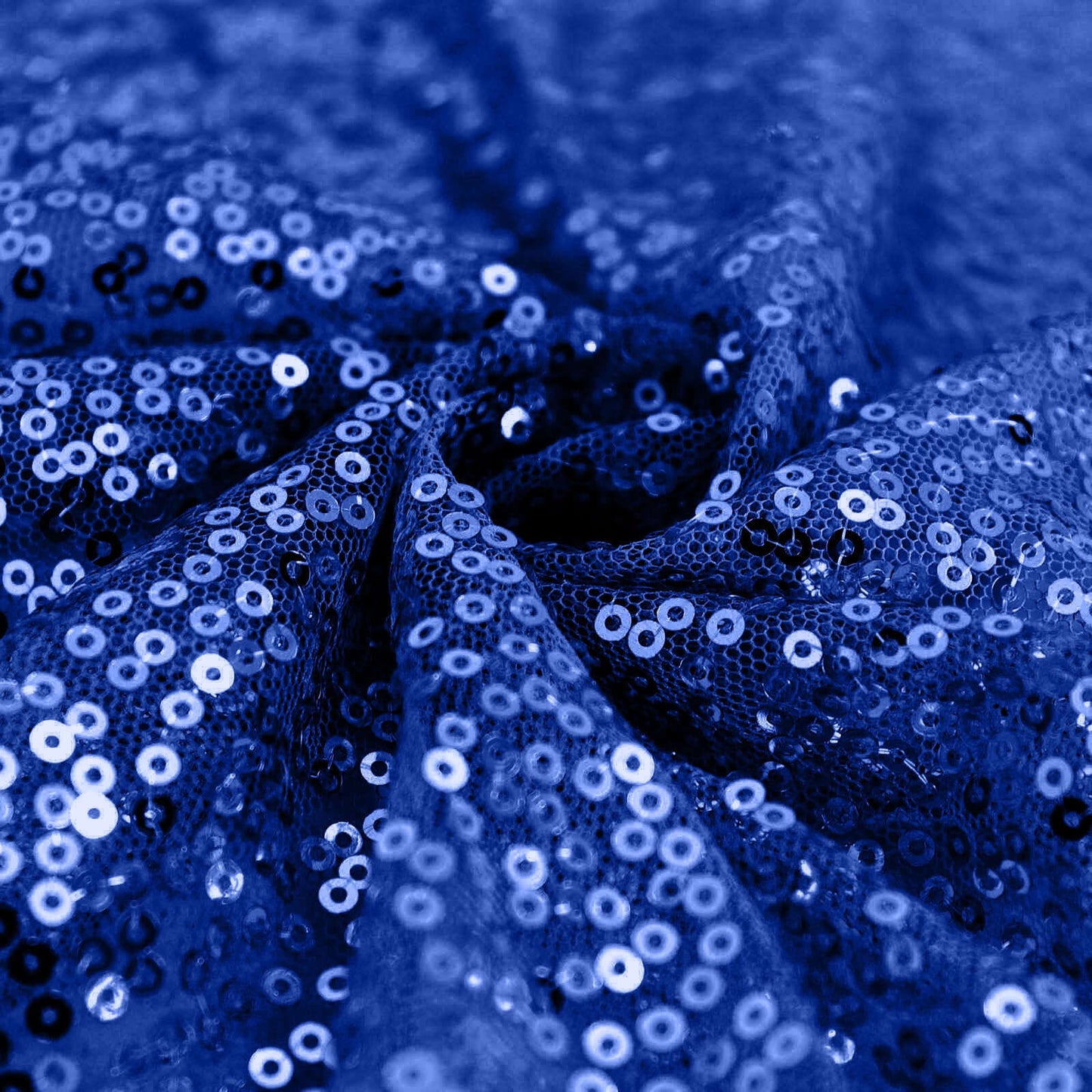 Sequin 120" Round Tablecloth Royal Blue - Seamless Glittering Table Cover