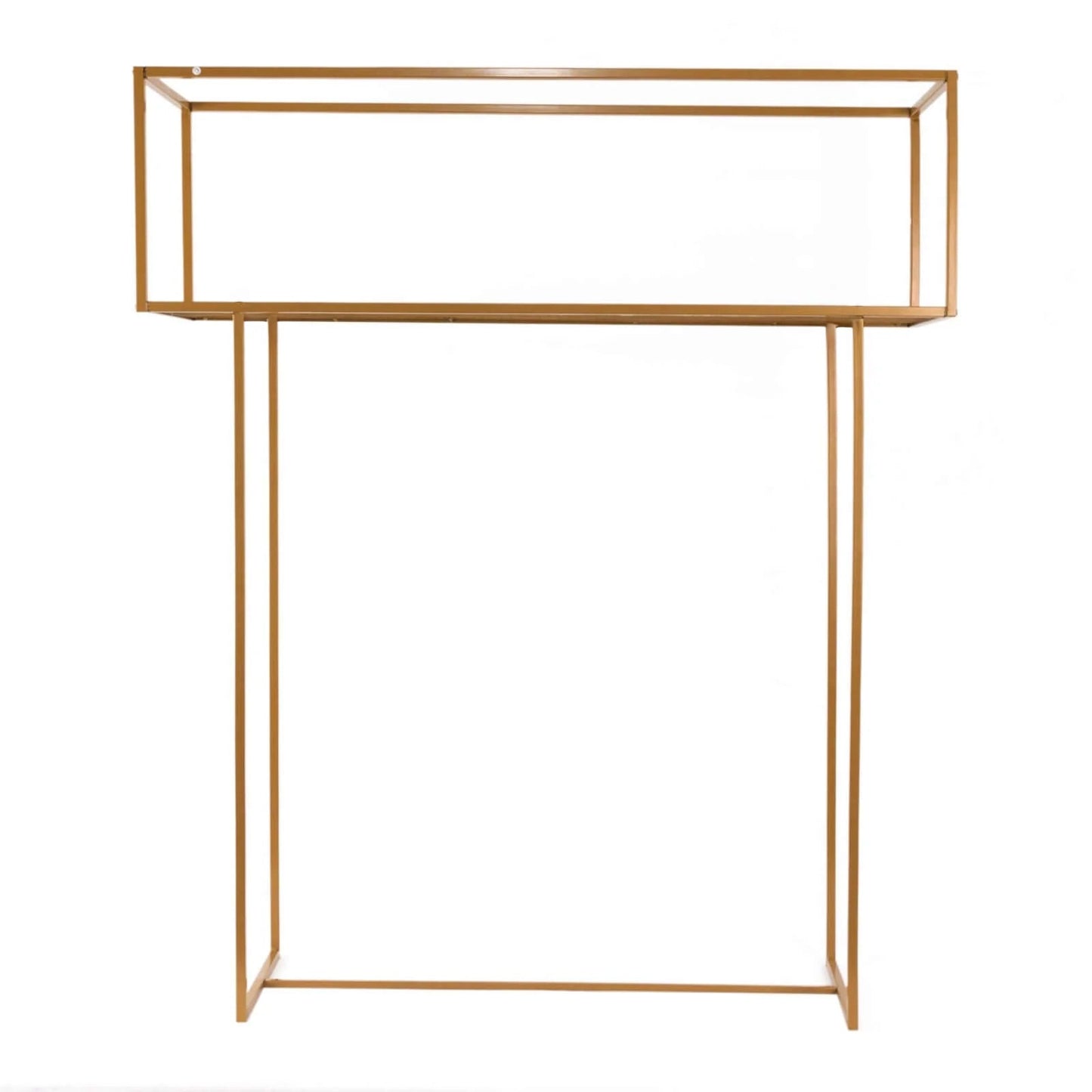 Floral Display Rack Heavy Duty Design Metal Gold - Rectangular Tall Centerpiece Stand 48"