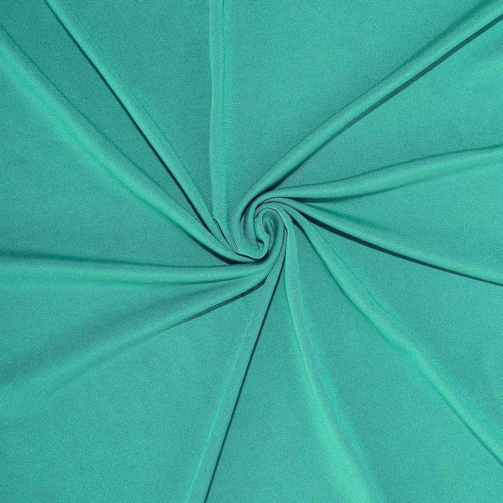 Stretch Spandex 6ft Rectangle Tablecloth Peacock Teal - Durable Form-Fitting Table Cover