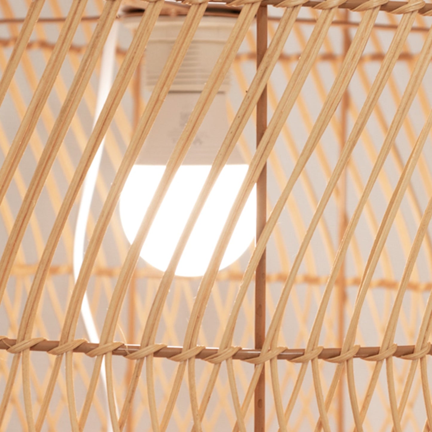 Set of 3 Natural Woven Rattan Wicker Pedestal with Wave Pattern - 19",27",33"