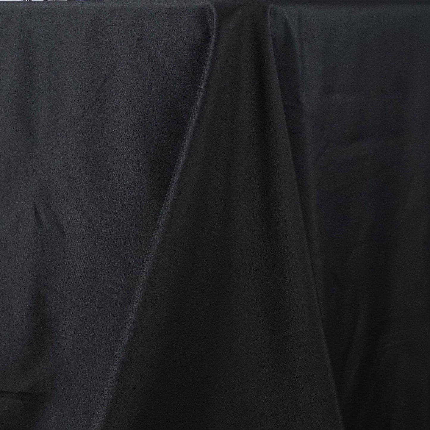 Premium Polyester 90"x156" Rectangle Tablecloth Black - Seamless 220GSM Stain-Resistant Design for Classy Events