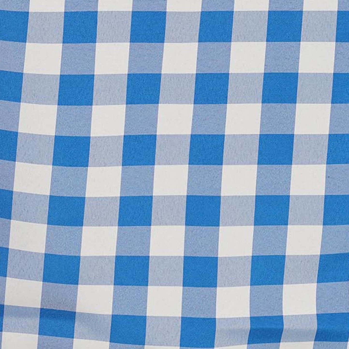 Polyester 90"x132" Rectangle Tablecloth White/Blue - Seamless Checkered Buffalo Plaid Table Cover