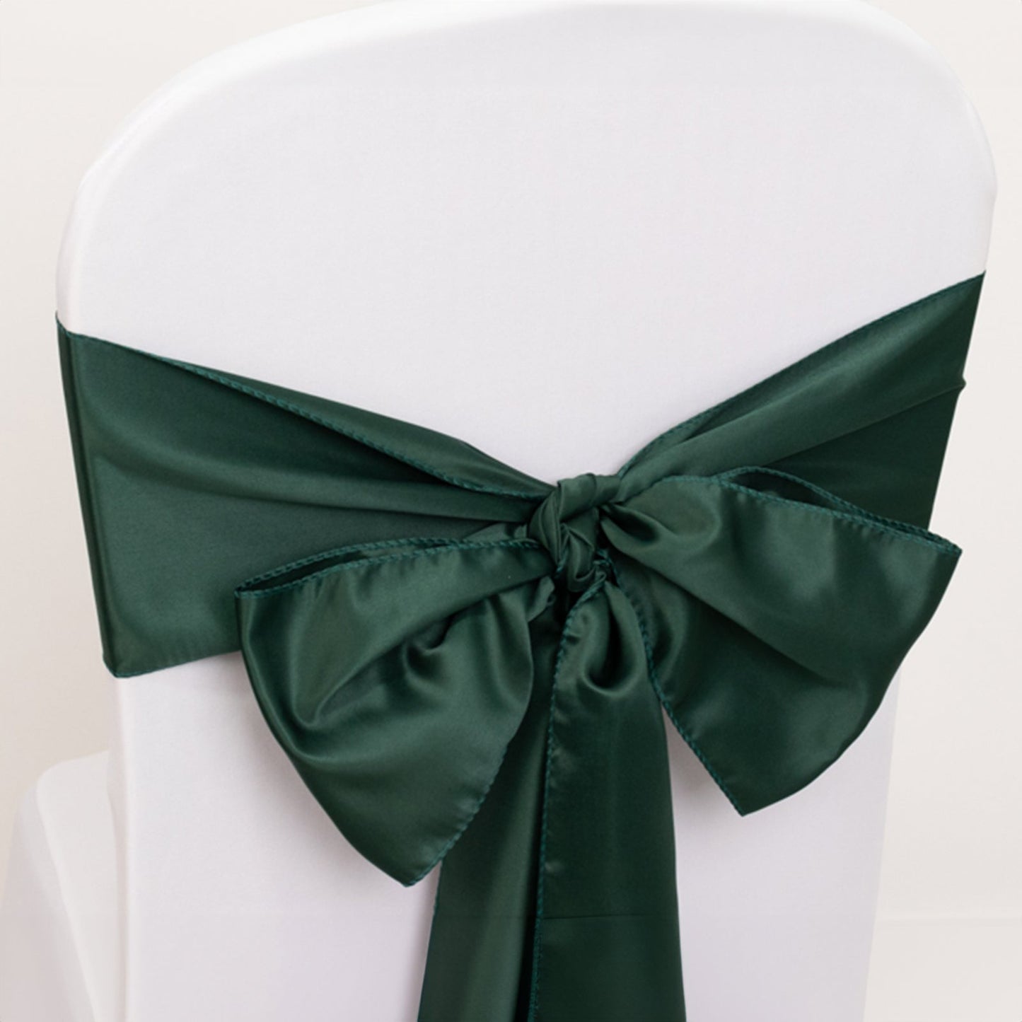 5 Pack Lamour Satin 6"x106" Chair Sashes Hunter Emerald Green - Stylish Reusable Decorative Bows