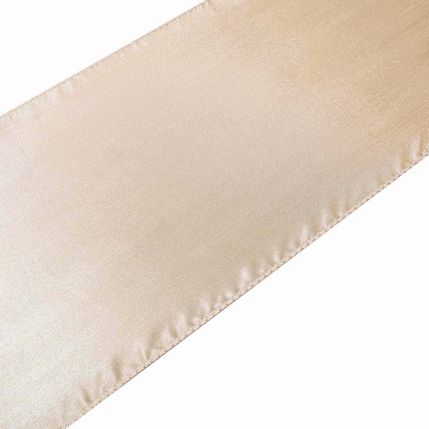 5 Pack Satin Chair Sashes Beige - Durable Chair Bows with Shiny Finish 6"x106"