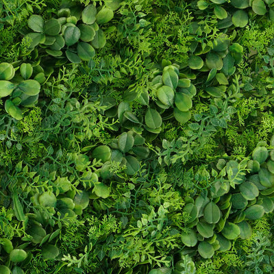 11 Sq ft. Green Boxwood Hedge Locust and Cypress Garden Wall Backdrop Mat - 4 Artificial Panels