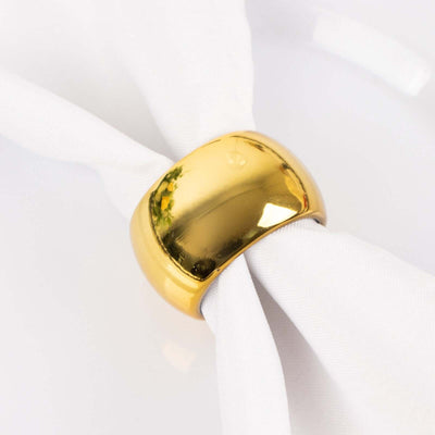 4 Pack Shiny Metallic Gold Acrylic Napkin Rings