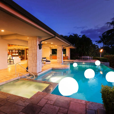 20†LED Color Changing Cordless Floating Pool Light Ball, Garden Light Globe with Remote - 16 RGB Colors With 4 Color Modes