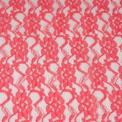 5 Pack Lace Chair Sashes Coral with Vintage Floral Motif 6"x108"