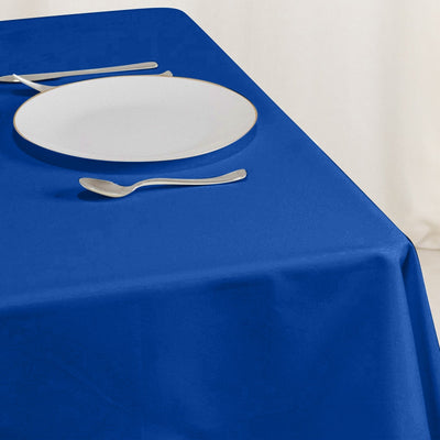 Cotton Blend 54’’x54’’ Square Tablecloth Royal Blue- Wrinkle-Resistant Table Cover - Tablecloths