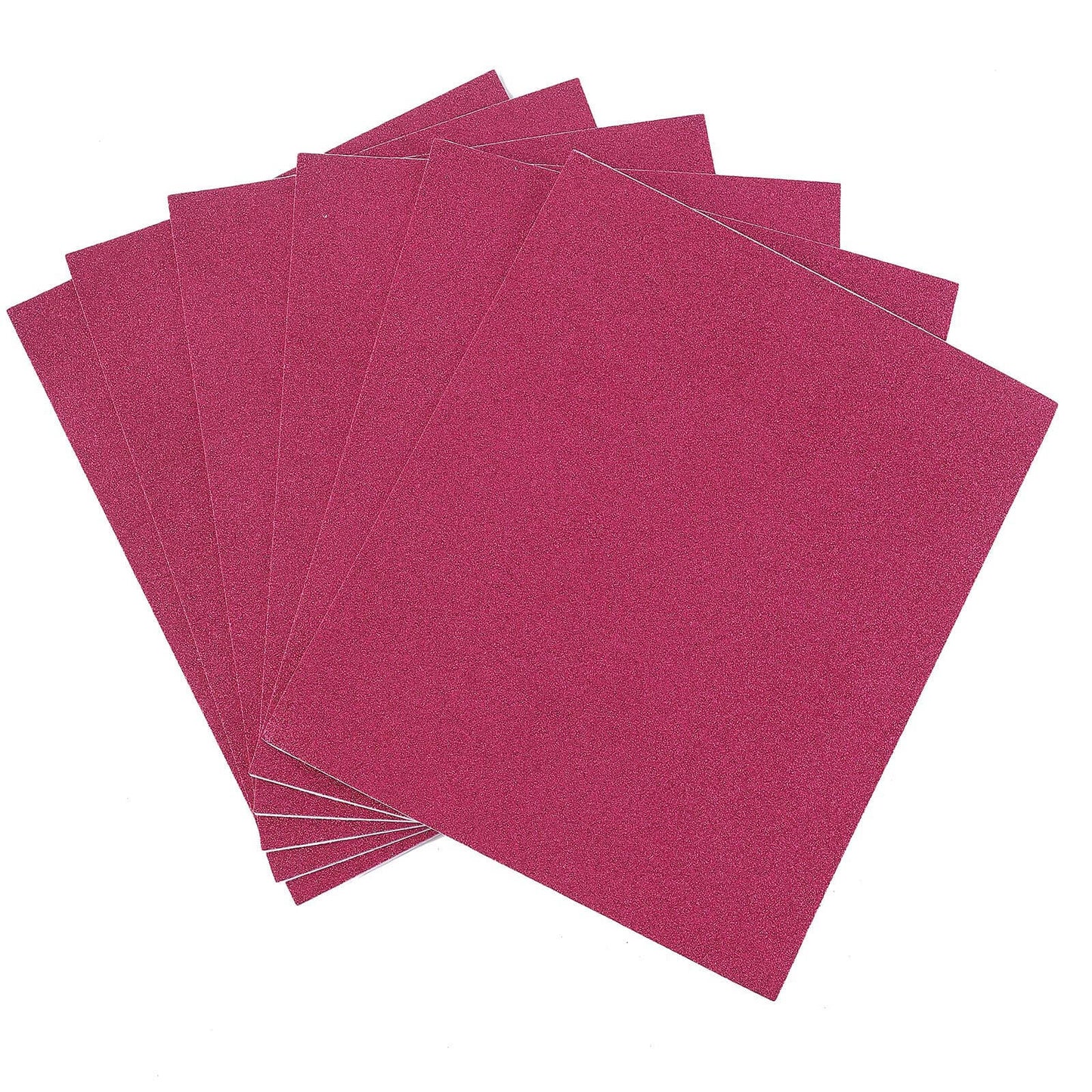 10 Pack 12"x10" Self-Adhesive Glitter DIY Craft Foam Sheets Hot Pink