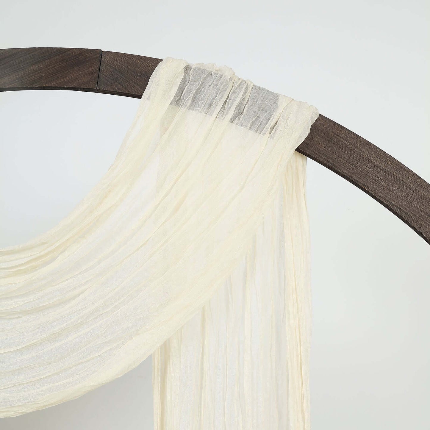 20ft Cream Gauze Cheesecloth Fabric Wedding Arch Drapery, Window Scarf Valance, Boho Decor Arbor Curtain Panel
