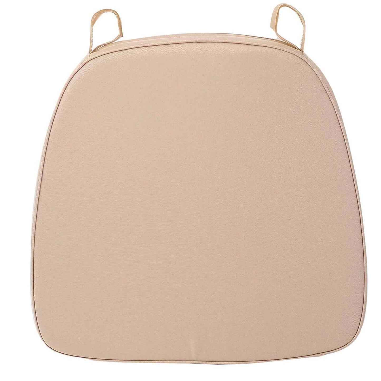 Chiavari Chair Cushion with 1.5" Thick Memory Foam and Ties Nude - Stylish Removable Cover for Comfort