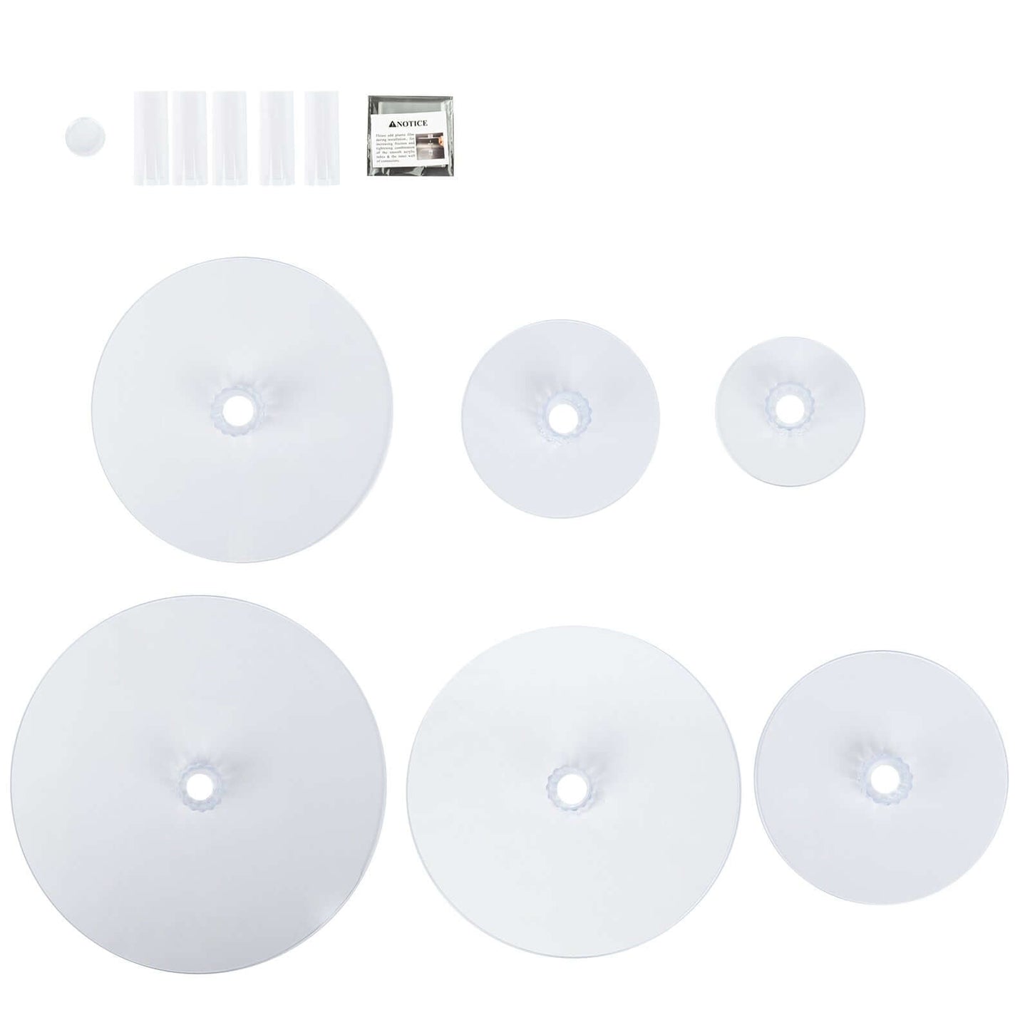 6-Tier Acrylic Round Cupcake Stand Clear for Special Events & Catering Displays 22"