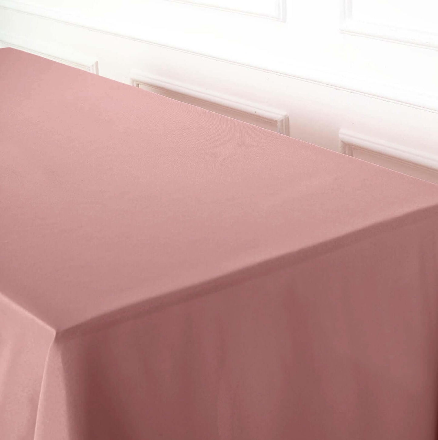 Polyester 60"x126" Rectangle Tablecloth Dusty Rose - Wrinkle-Resistant Table Cover