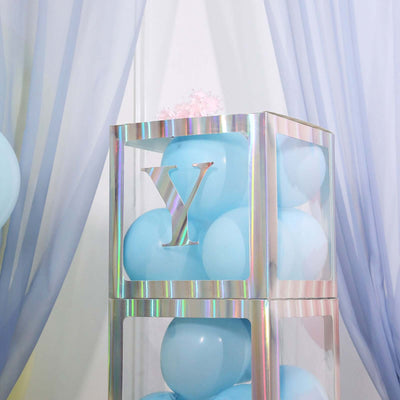 4 Pack 5" Iridescent Alphabet Stickers Banner, Customizable Stick on Letters - Y