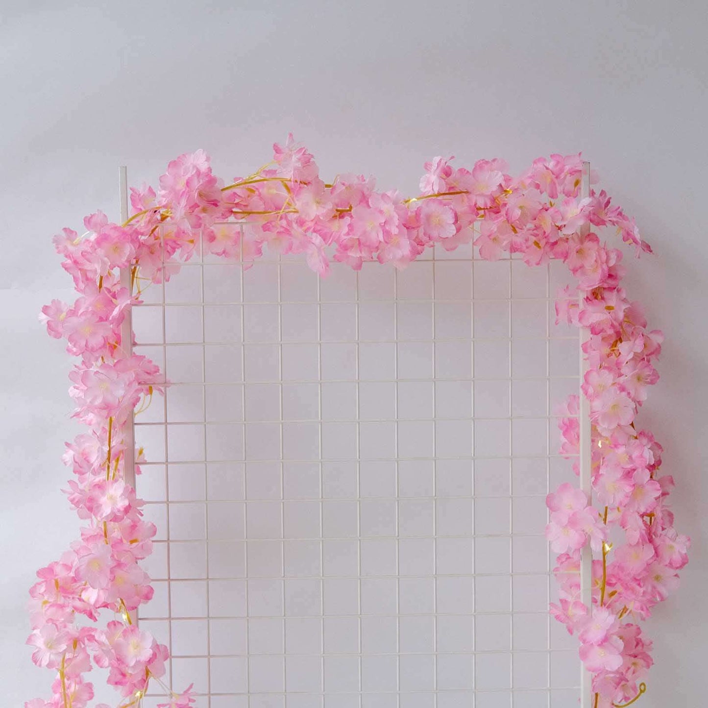 20 LED Garland Fairy String Lights Cherry Blossom Design Pink Warm White - Battery Operated Party Décor 6ft