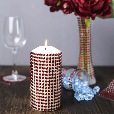 21â€x11" Red Self Adhesive Rhinestone Diamond Sticker Wrap Sheets, DIY Craft Gem Stickers