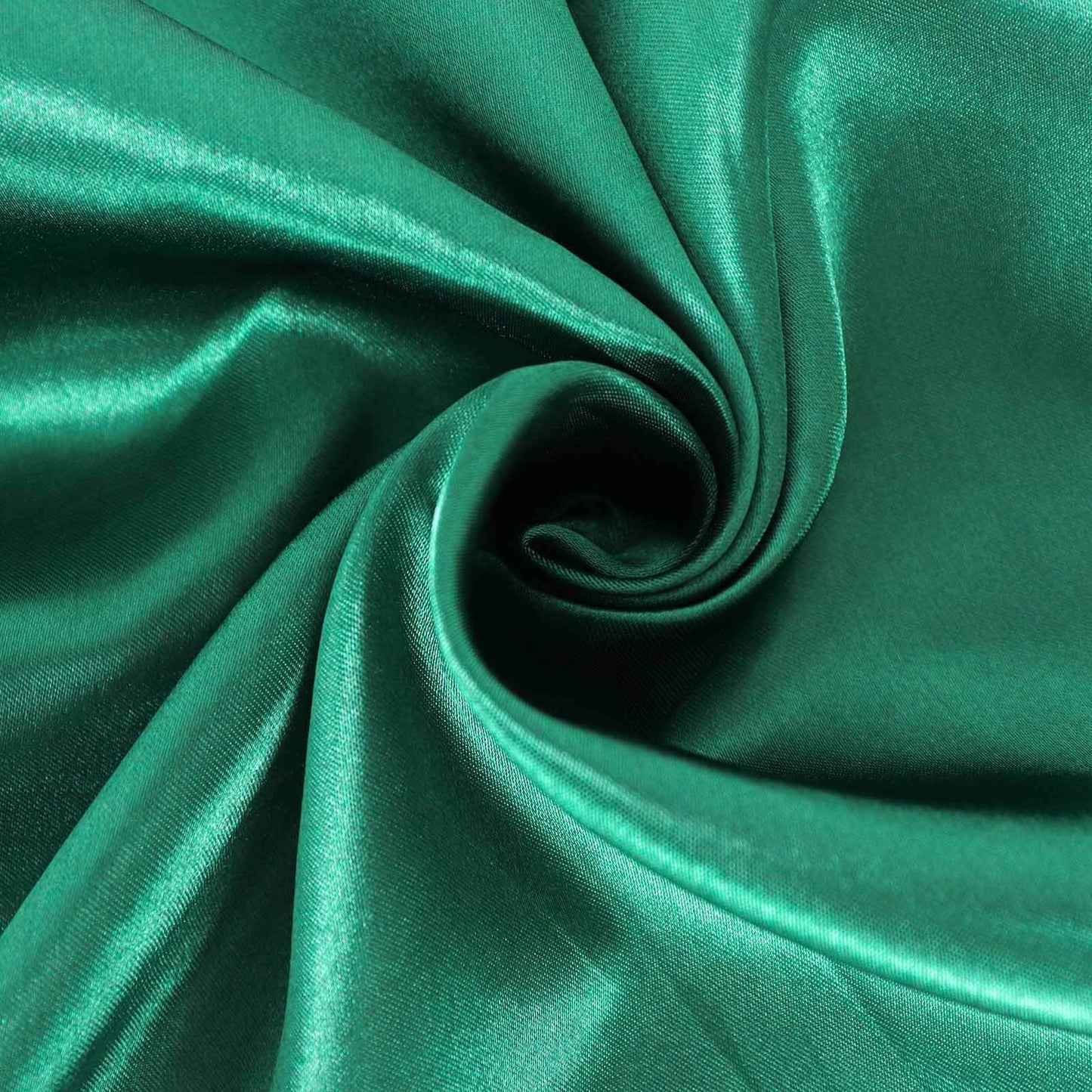 Satin 132" Round Tablecloth Hunter Emerald Green - Stylish Seamless Table Cover