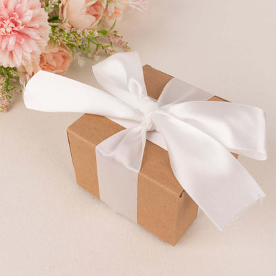 50 Yards 1.5" White Single Face Decorative Satin Ribbon