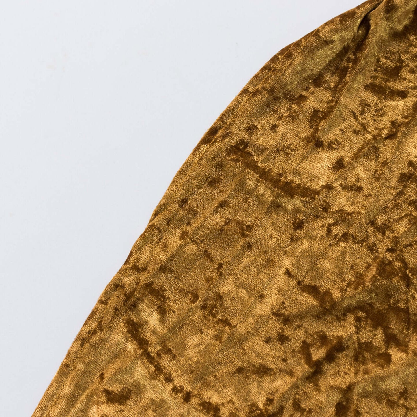 Crushed Velvet Fitted Rectangular 6ft Table Cover Gold - Wrinkle-Free Stretchy Tablecloth