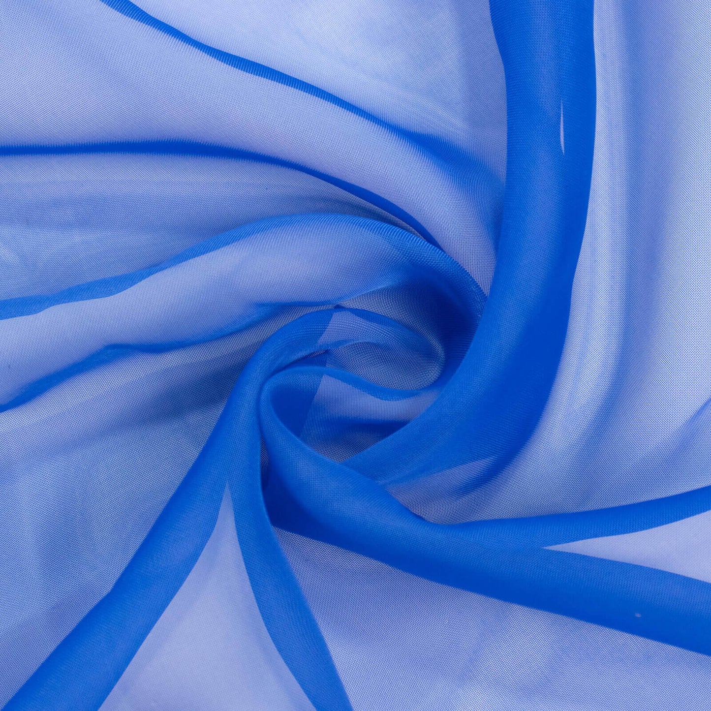 5ftx32ft Royal Blue Chiffon Curtain Panel, Durable Flame Resistant Backdrop Ceiling Drapery With Rod Pocket