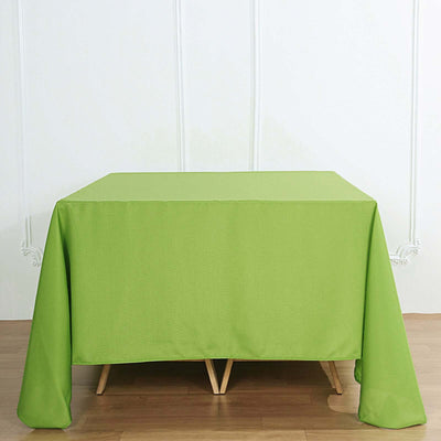 Polyester Square 90"x90" Tablecloth Apple Green - Wrinkle-Resistant & Durable Table Cover