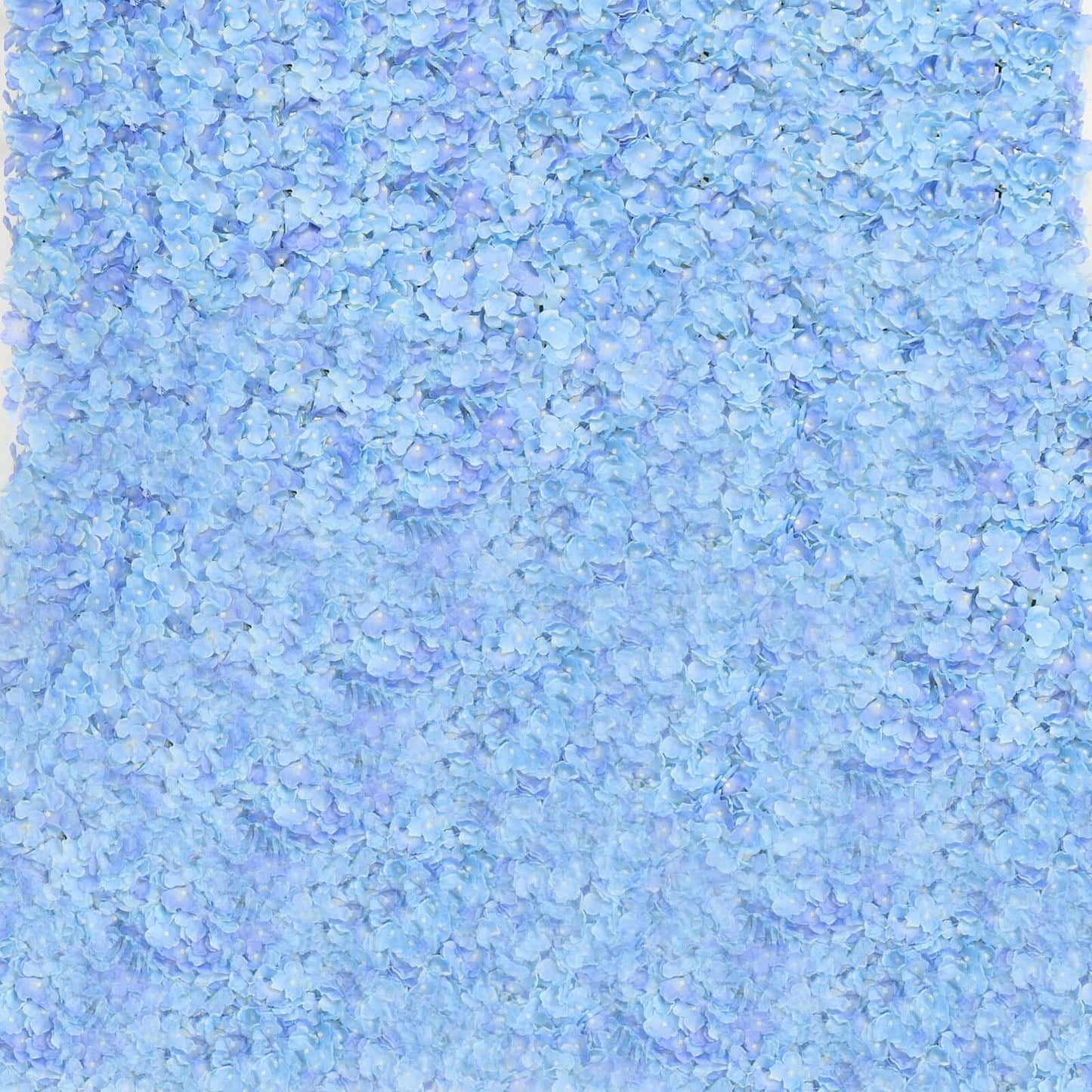 11 Sq ft. Light Blue UV Protected Hydrangea Flower Wall Mat Backdrop - 4 Artificial Panels