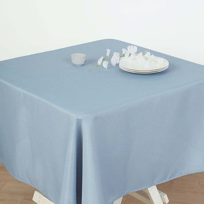 Polyester Square 70"x70" Tablecloth Dusty Blue - Wrinkle-Resistant & Durable Table Cover