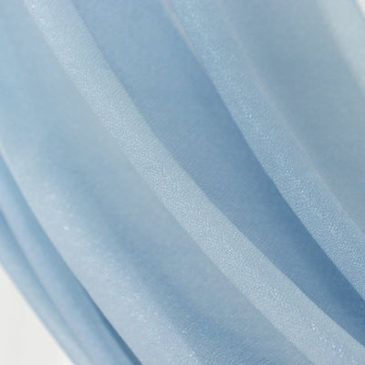 Dusty Blue Sheer Backdrop Drape – 5ft x 14ft Wedding Arch & Ceiling Decor Panel Wrinkle Free with Soft Shimmer