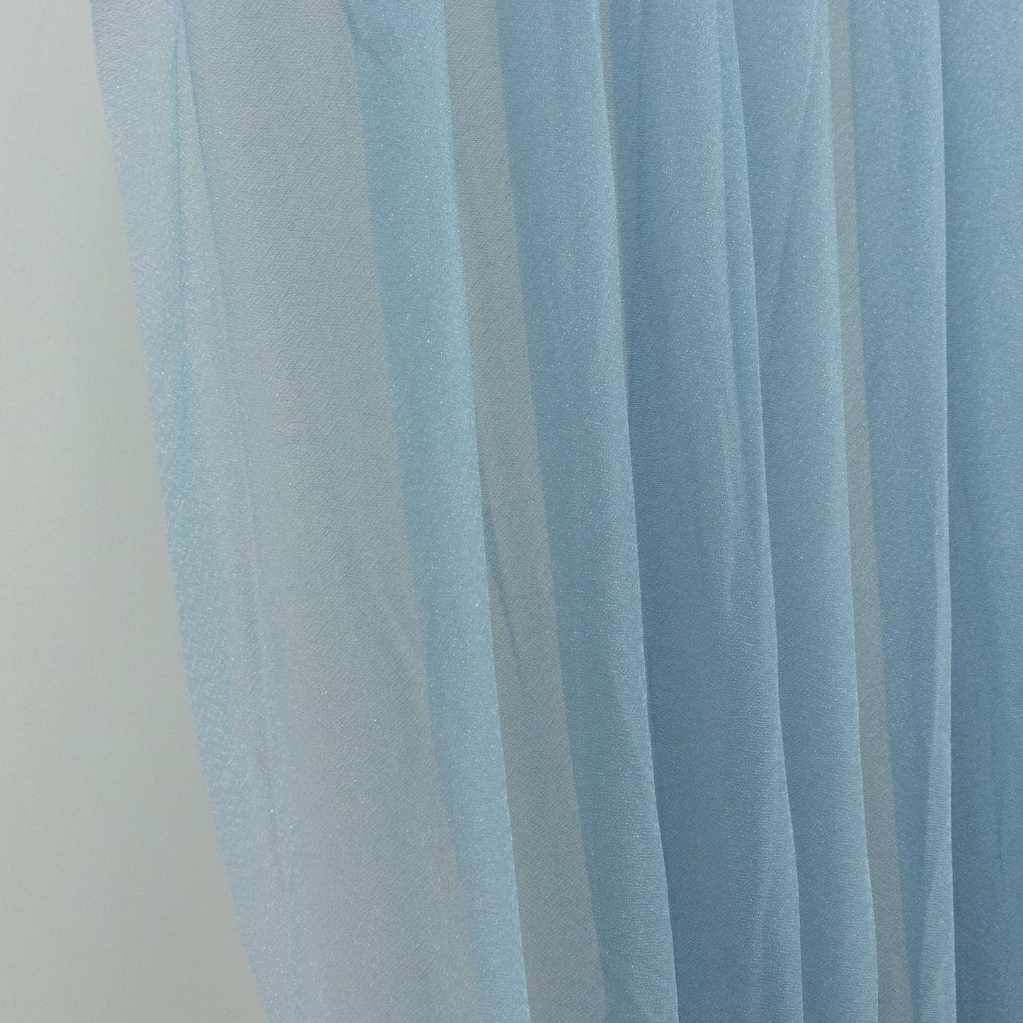 Dusty Blue Sheer Chiffon Valance Curtain 4ft x 5ft – Wedding Arch Drape with Rod Pocket Voile Backdrop Panel