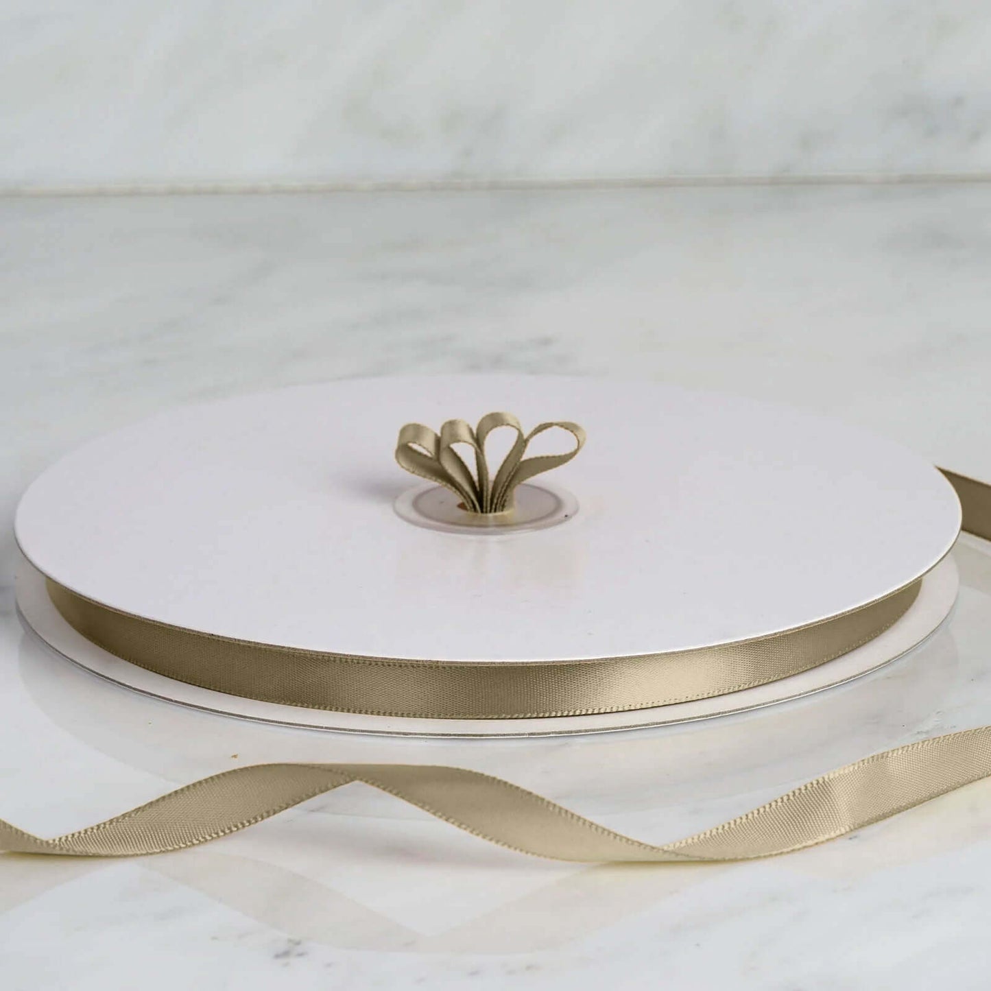 100 Yards 3/8" Dusty Sage Green Single Face Decorative Satin Ribbon