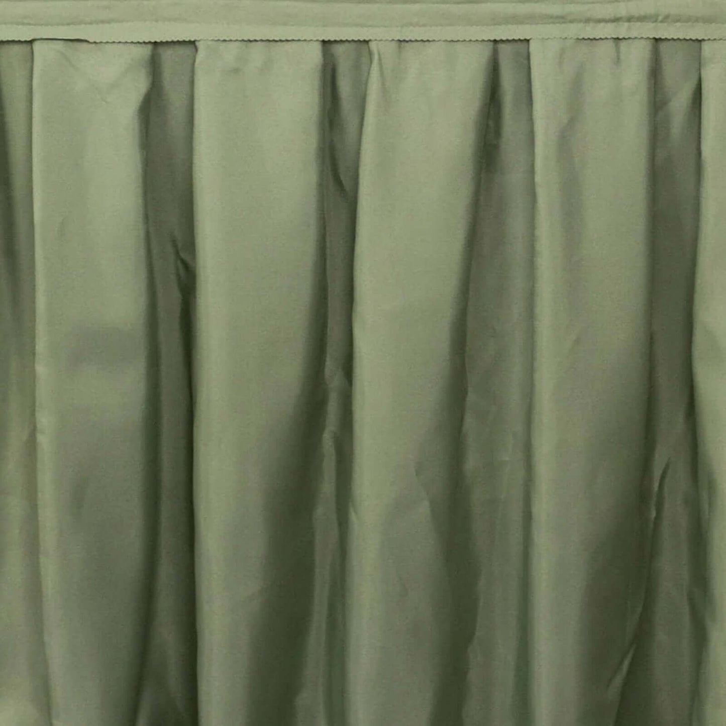 Polyester 21ft Table Skirt Dusty Sage Green - Classic Pleated Design