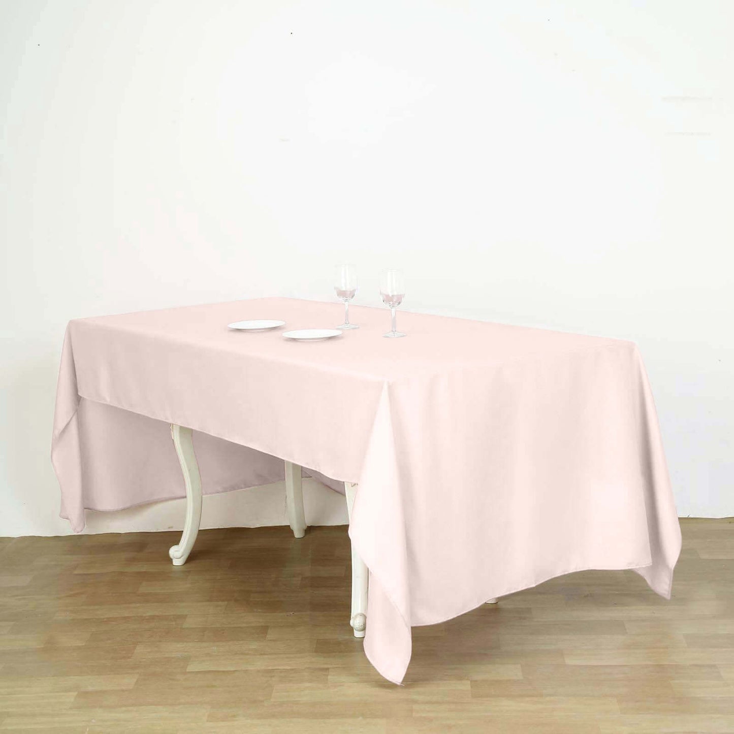 Polyester 60"x126" Rectangle Tablecloth Blush - Wrinkle-Resistant Table Cover