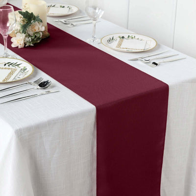 Polyester 12"x108" Table Runner Burgundy - Durable & Wrinkle-Resistant Table Decor