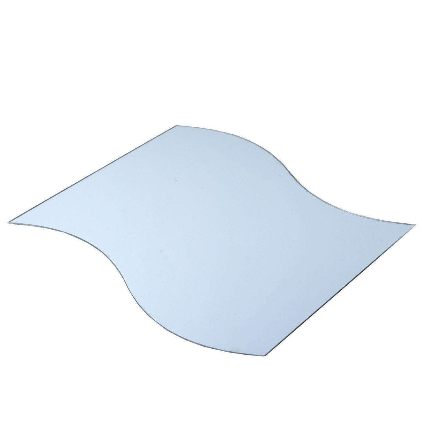 4-Pack Hanging Wall Decor Wave Glass Mirror Table Centerpiece - Reflective Decorative Display 12"