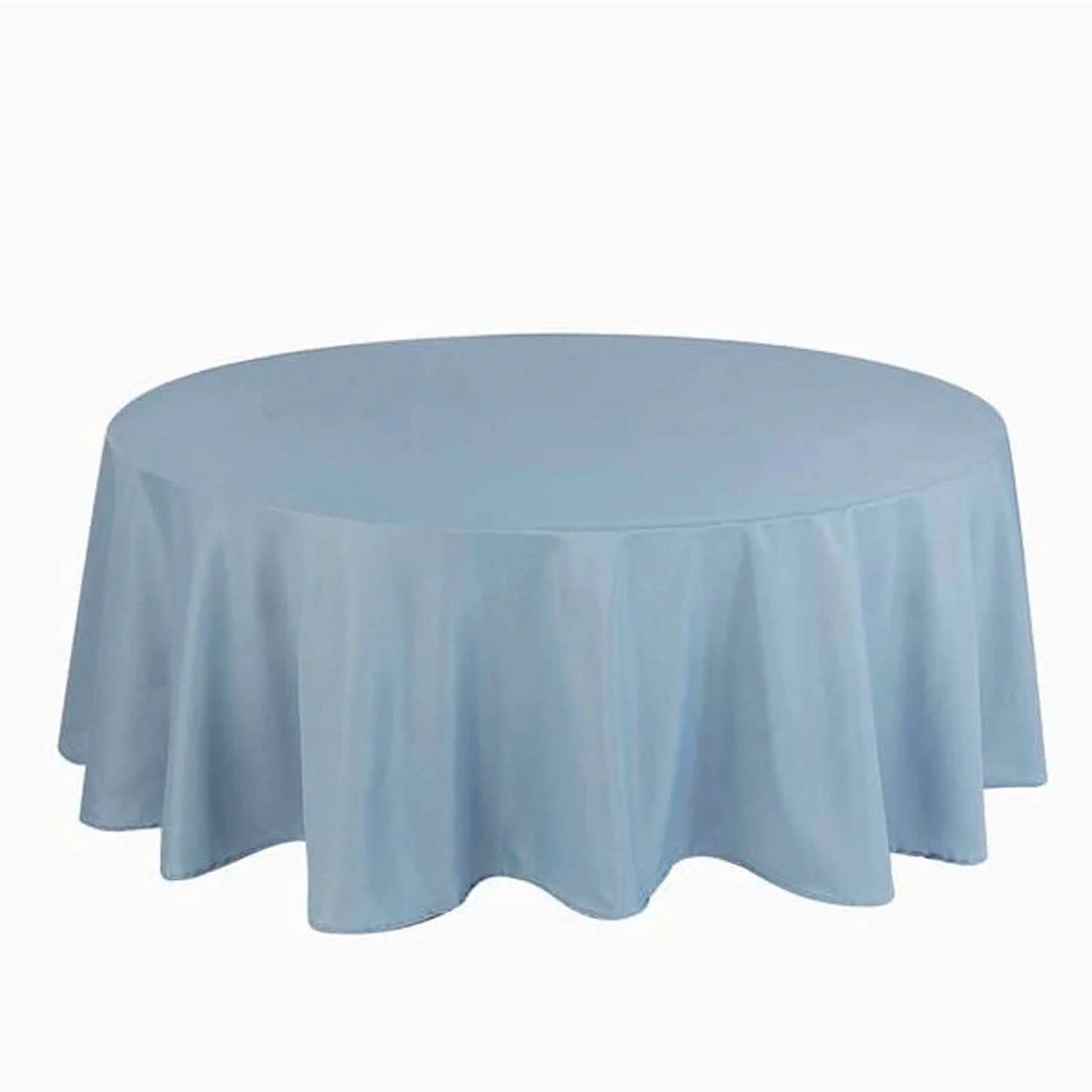 Polyester 90" Round Tablecloth Dusty Blue - Stain & Wrinkle-Resistant Table Cover