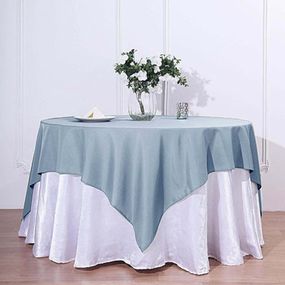 Polyester 70"x70" Table Overlay Square Tablecloth Dusty Blue - Wrinkle-Resistant & Durable Table Cover
