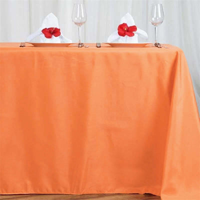 Polyester 72"x120" Rectangle Tablecloth Orange - Durable and Stylish Table Cover