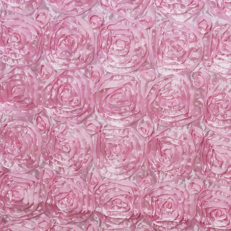 Rosette Satin 14"x108" Table Runner Pink - Grandiose Design
