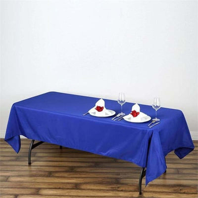 Polyester 60"x102" Rectangle Tablecloth Royal Blue - Durable and Stylish Table Cover