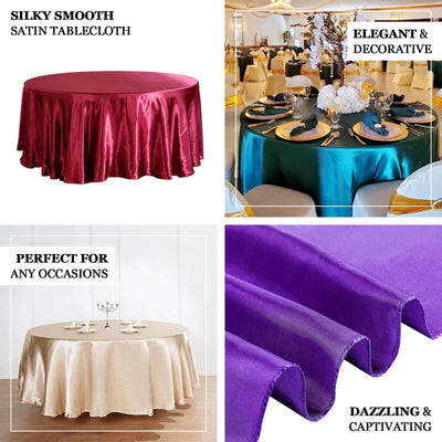 Satin 120" Round Tablecloth Blush - Stylish Seamless Table Cover