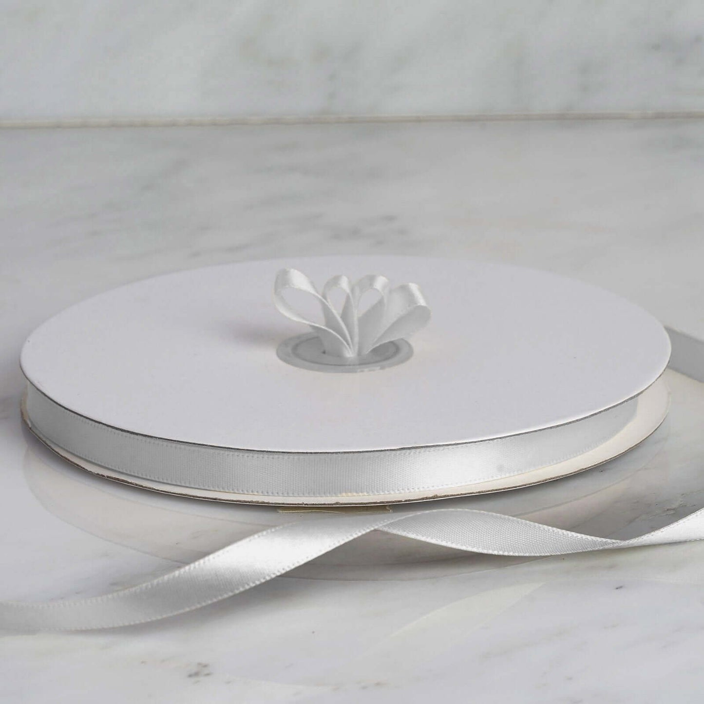 100 Yards 3/8" Silver Single Face Decorative Satin Ribbon