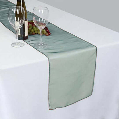 10 Pack Sheer Organza 14"x108" Table Runners Hunter Emerald Green - Soft and Lightweight Table Accent