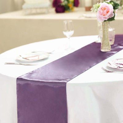 Satin 12"x108" Table Runner Violet Amethyst - Stylish Table Linen