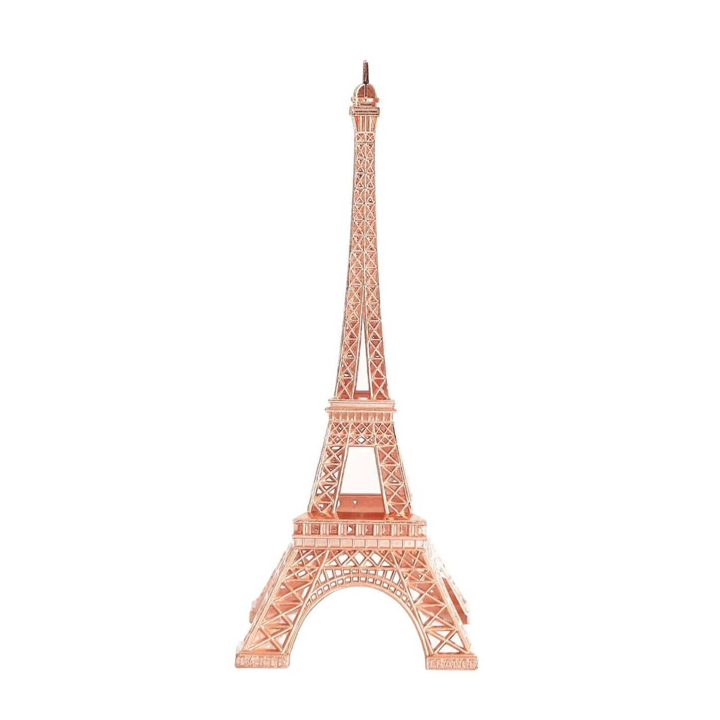 Eiffel Tower Table Centerpiece Metal Rose Gold - Stylish Decorative Cake Topper for Parties & Gatherings 10"