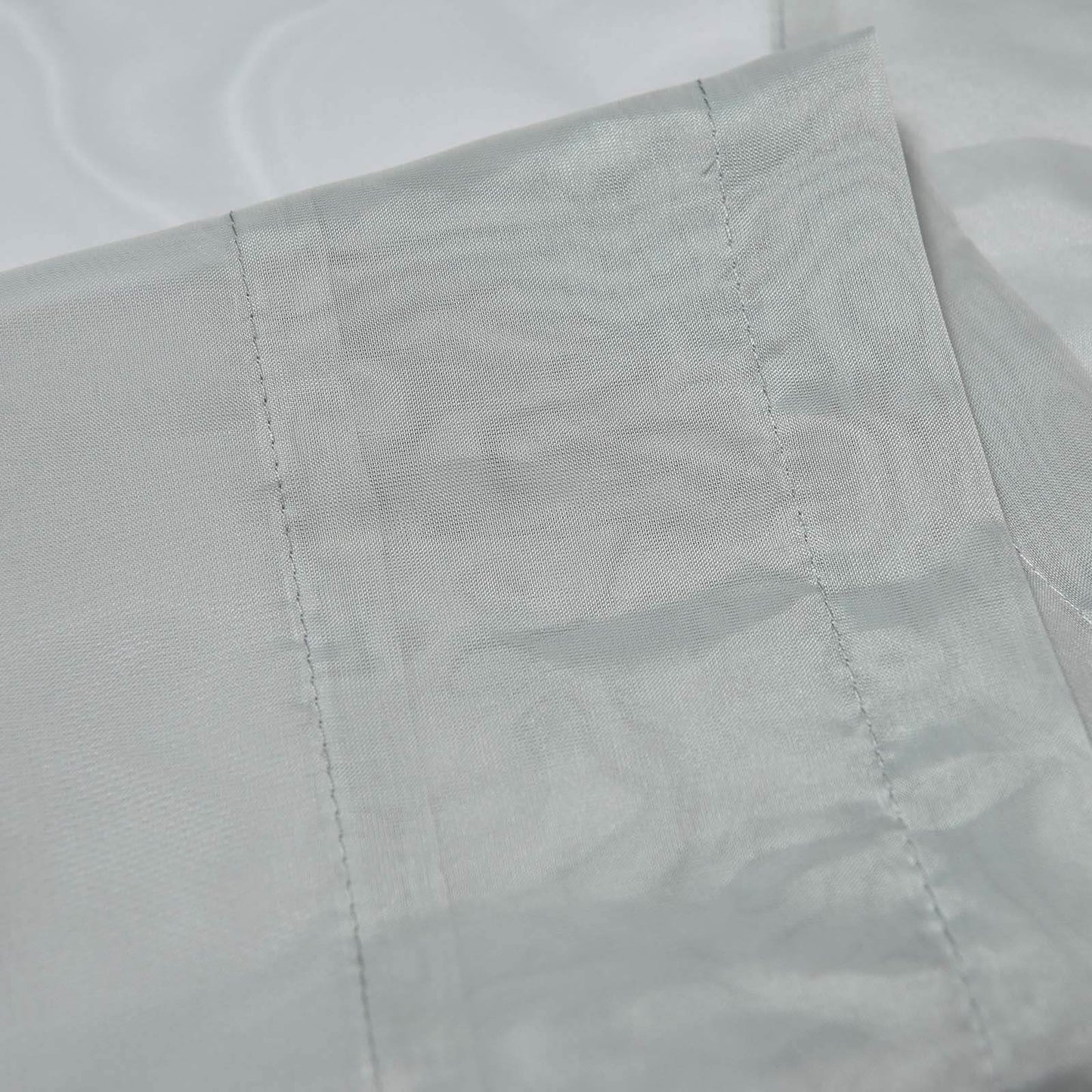 2 Pack Silver Sheer Organza Curtains With Rod Pocket Window Treatment Panels - 52"x108"