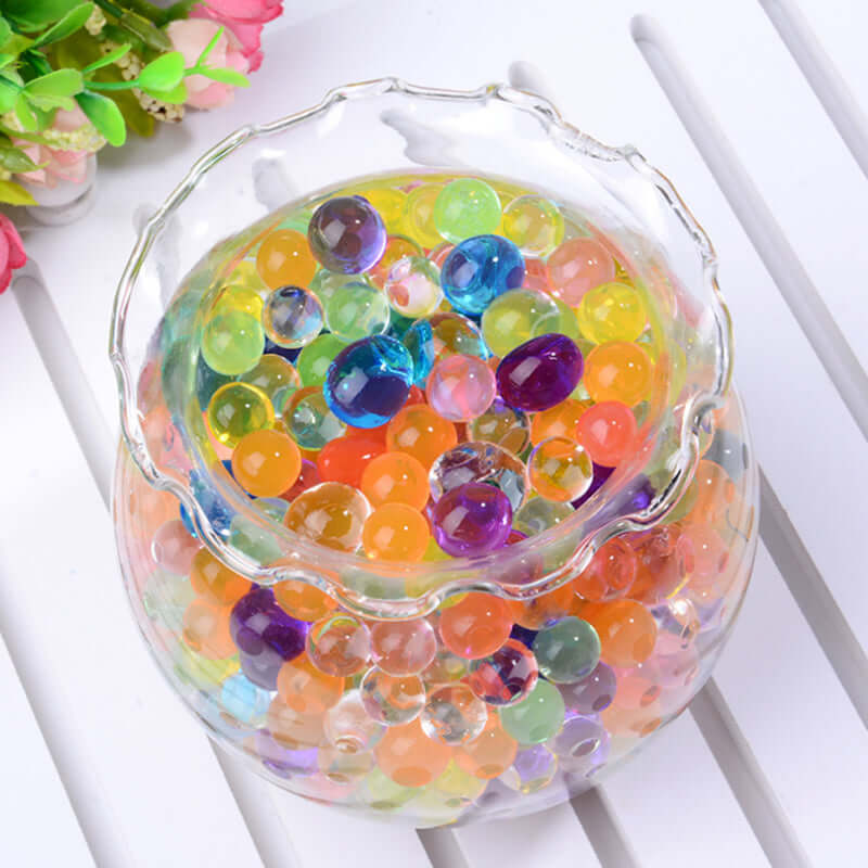 Water Gel Beads Vase Filler Clear - Large Nontoxic Jelly Balls for Floating Candles & Floral Displays 10g