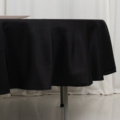 Fire Retardant Premium Polyester 90’’ Round Tablecloth Black - High-Performance Table Cover - Tablecloths