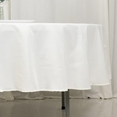 Fire Retardant Premium Polyester 90’’ Round Tablecloth Ivory - High-Performance Table Cover - Tablecloths